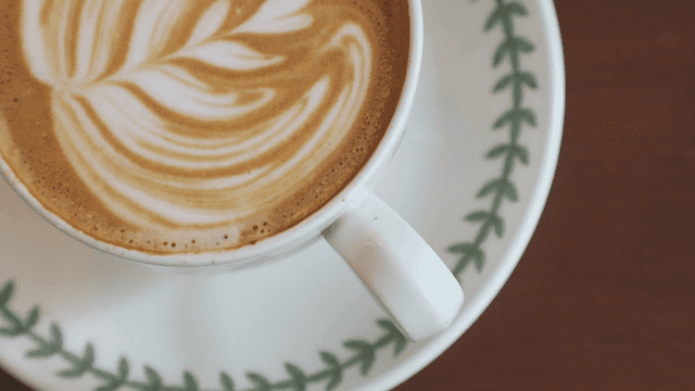 A cup of latte with latte art