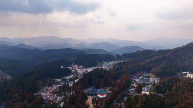 Scenic view of a mountain village