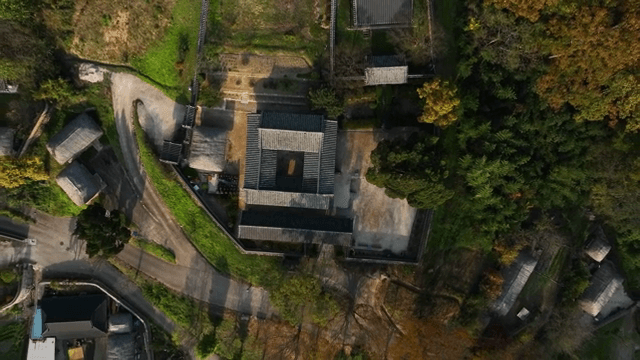 Traditional Korean house surrounded by nature