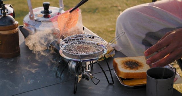 Outdoor Cooking on a Portable Grill