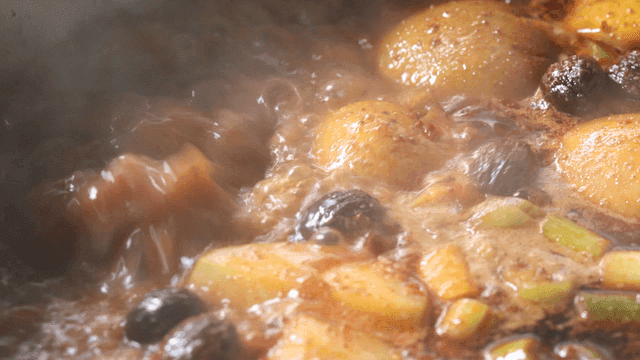 Korean stew boiling with vegetables