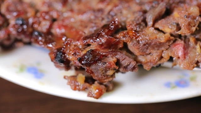 Juicy tteokgalbi on a plate