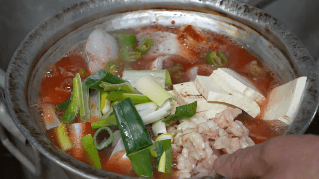 Pollack stew with tofu and vegetables