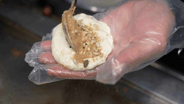 Hotteok dough with sugar and seeds