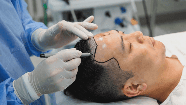 Hairline design for hair transplant surgery