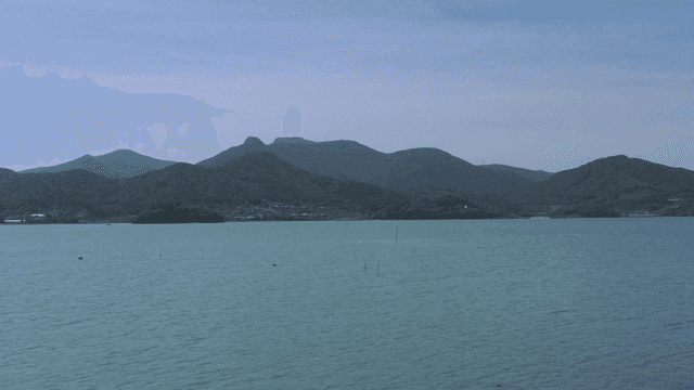 바다로 뻗은 고요한 부두