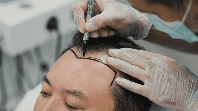Doctor who designs hairline for hair transplantation