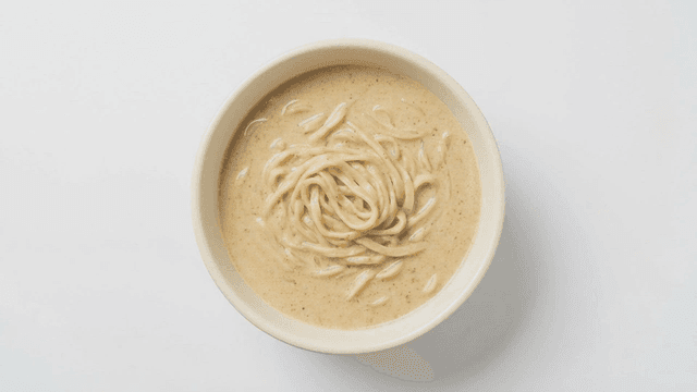 Bowl of creamy soybean noodle soup