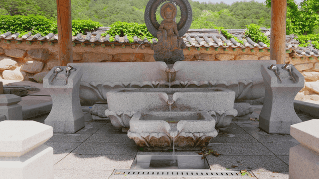 한국 전통절에 있는 개수대