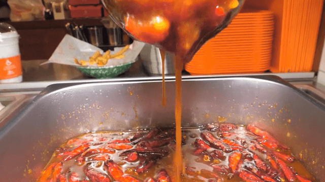 Seasoning sauce full of spicy peppers