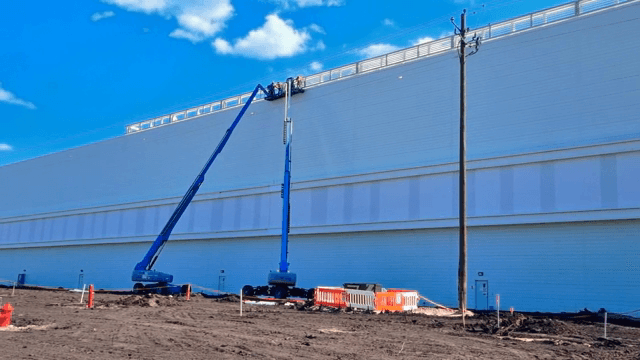 Construction site with machinery