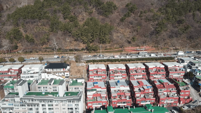 다채로운 건물이 있는 지역