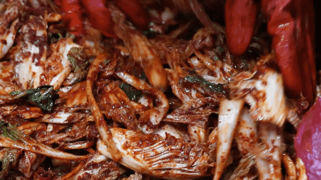 양념에 버무려진 김치