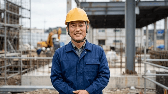 Construction worker at a building site
