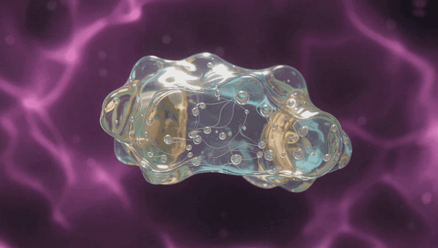 거품이 있는 다채로운 추상 형태