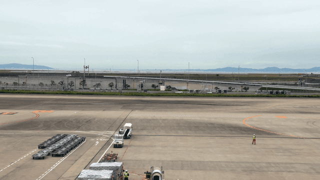 Empty, quiet airport runway