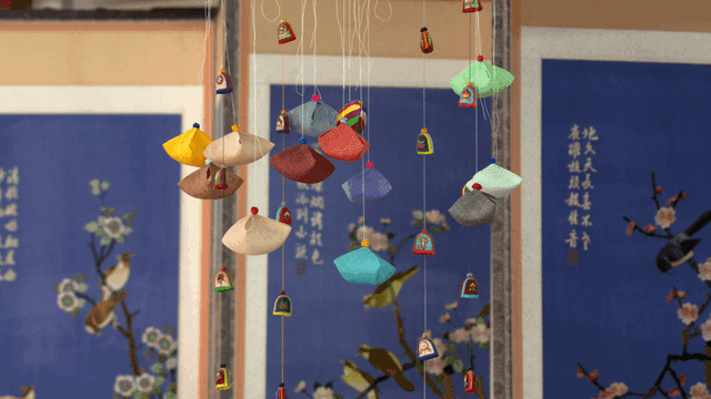 Colorful traditional Korean ornaments