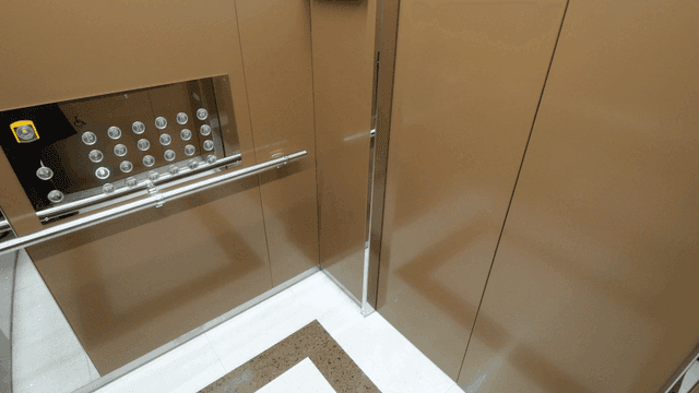 Neat and spacious elevator interior