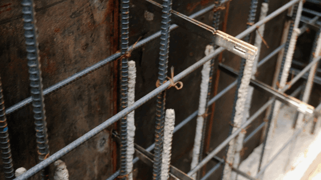 Construction rebar and formwork