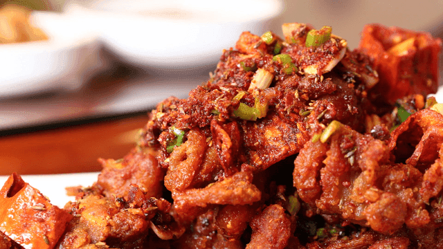 Spicy Xiangla Lamb Ribs on Plate
