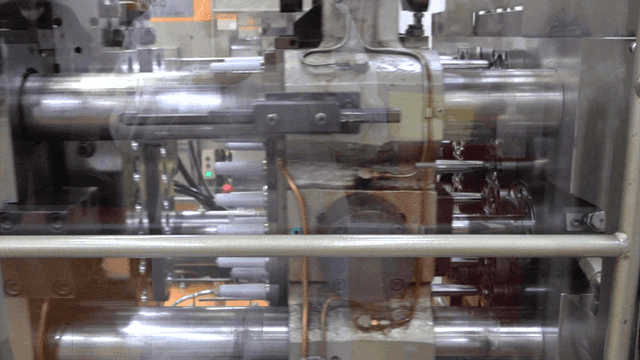 Rotating industrial machine in operation