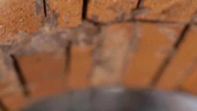 Inside a Brick Kiln with Green Pots