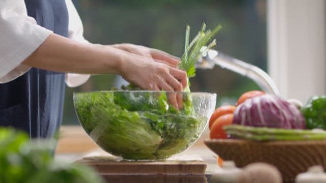 Preparing Fresh Vegetables in the Kitchen