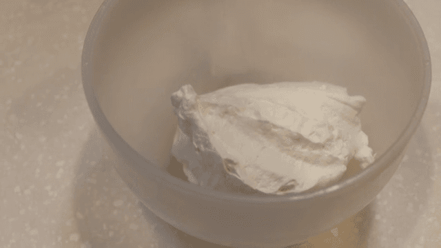 Bowl of whipped cream