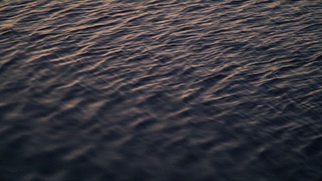 해 질 녘 한국 순천 바다의 파도