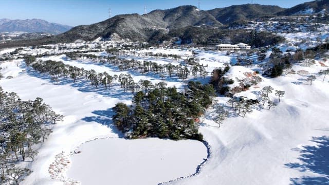 Snowy Landscape from Above