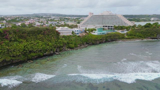 Coastal resort with lush greenery