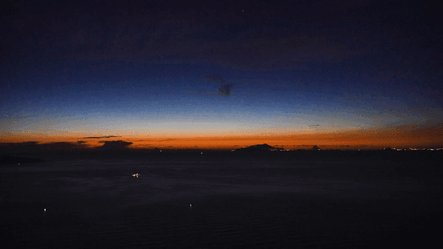 Serene ocean view at dusk