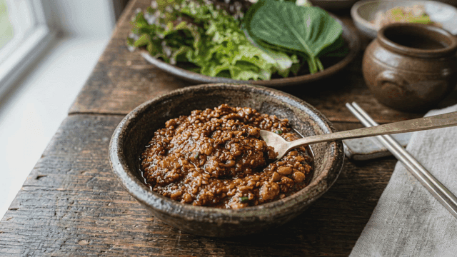 Fresh vegetables and ssamjang