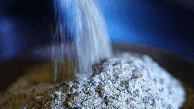 Seasoning is finely ground into powder.