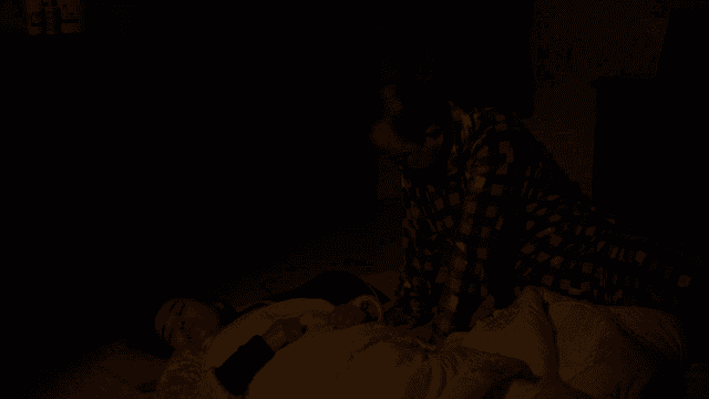 Husband leaving room in middle of night