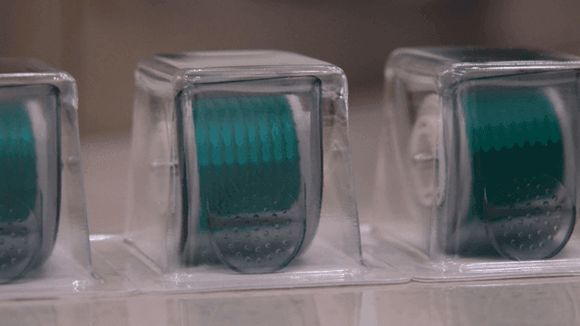 Dermaroller in plastic packaging