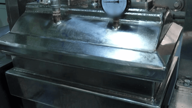 Pressure gauge on industrial equipment