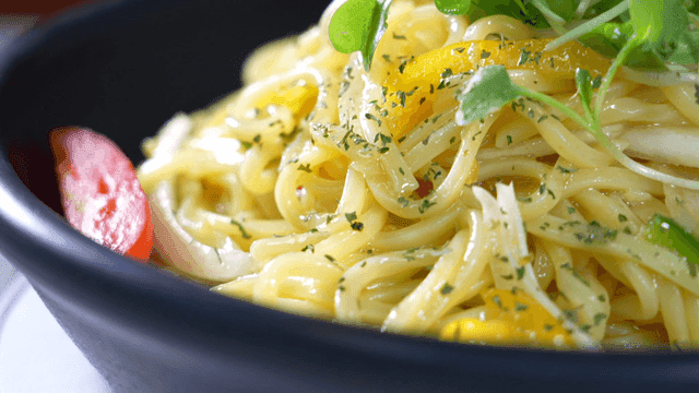 Delicious jjamppong with fresh vegetables