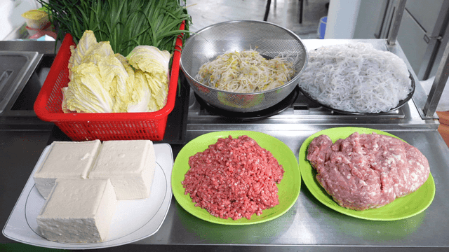 Various ingredients prepared for cooking