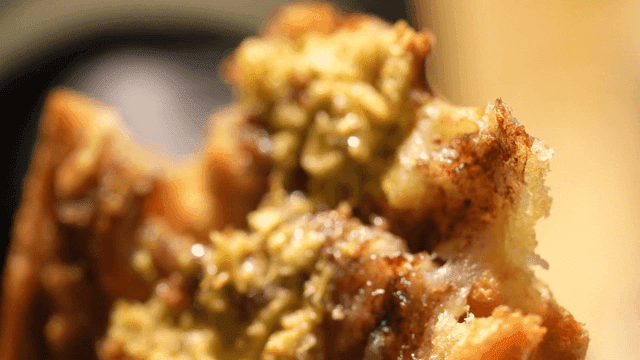 Crispy, generously filled Dubai chewy fish-shaped bread