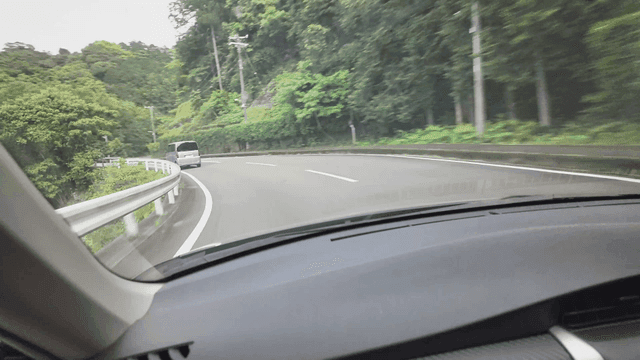 Driving through a scenic mountain road