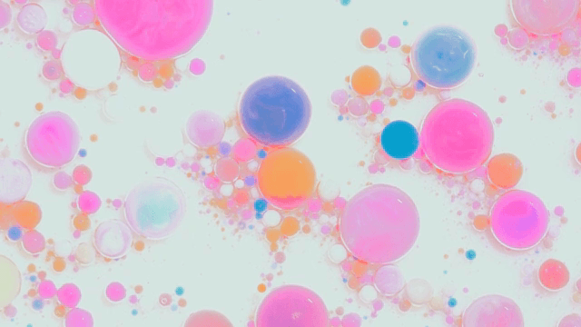 Colorful bubbles in mixed liquid