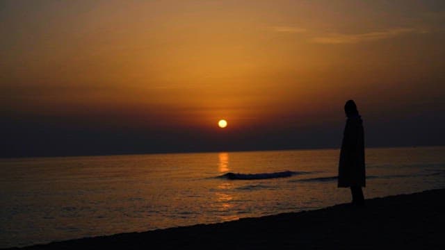 Contemplating at Sunset Beach