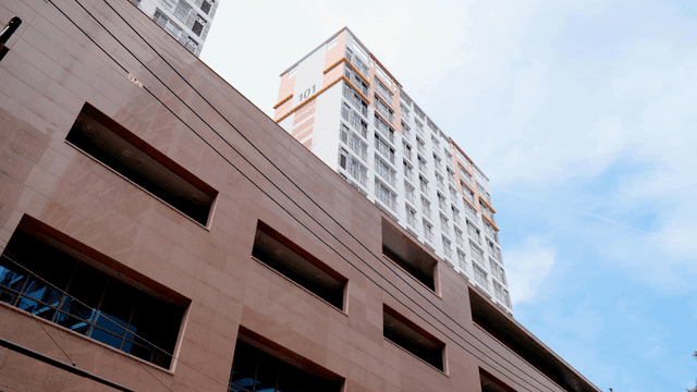 Modern high-rise buildings against the sky