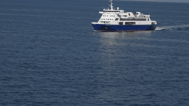 Ferry sailing on sea