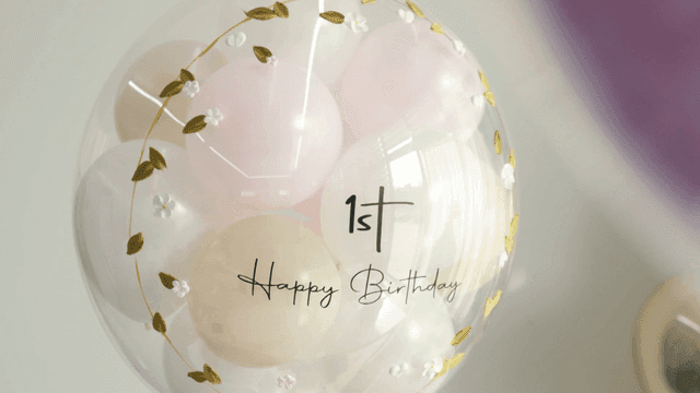 First birthday celebration decorative balloons