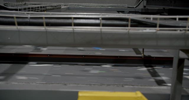 Fast-Moving Conveyor Belt in a Factory