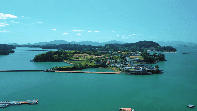 Beautiful island with lush forests and calm seas