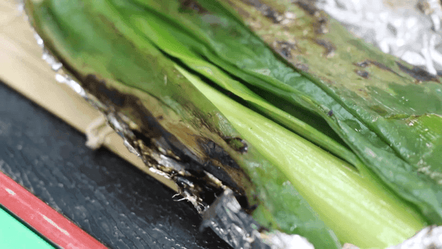 Grilled vegetables wrapped in foil