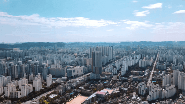 Cityscape under clear sky